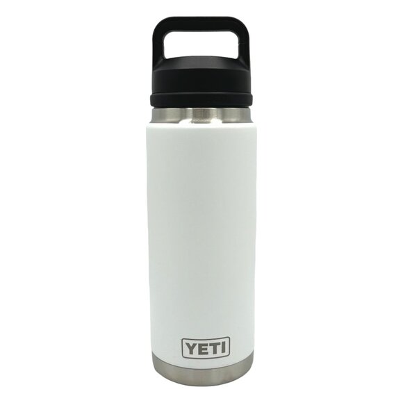 LASER ENGRAVED PERSONALIZATION YETI 26oz. BOTTLE WITH CHUG CAP LID - WHITE - Picture 1 of 2